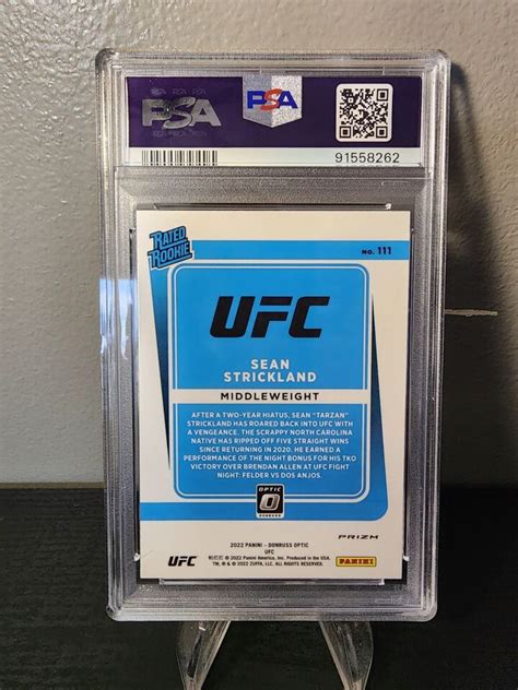 Sean Strickland 2023 Donruss Optic Ufc Rated Rookie Photon Psa 9 111