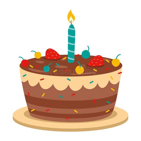 Illustration Of A Birthday Cake Stock Illustration Illustration Of