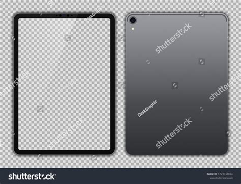 Realistic Grey Space Gray Drawing Pad Stock Vector Royalty Free