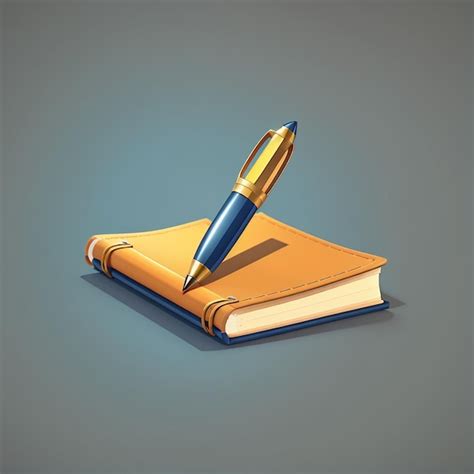 Premium Photo Book And Pen Cartoon Icon Illustration Education Object