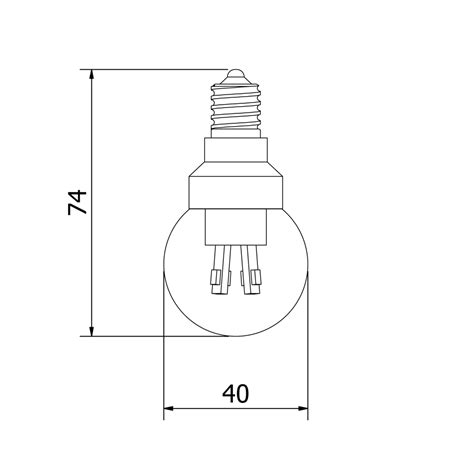 3 Watt Dimmable LED E14 Fancy Round bulb