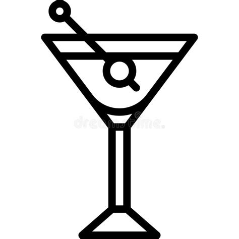 Manhattan Cocktail Icon Alcoholic Mixed Drink Vector Stock Vector