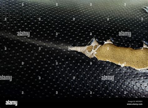 Leather Upholstery Leather Seat Is Worn Out Stock Photo Alamy