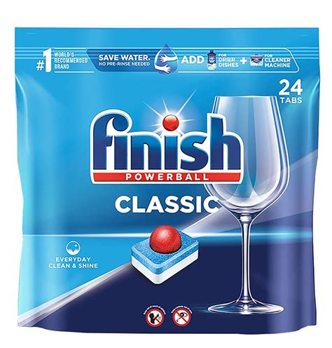 Finish Powerball Dishwasher Tablet Solid Blue Red White