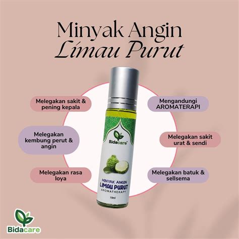 Minyak Angin Limau Purut Ml Bidacare Health Nutrition Massage