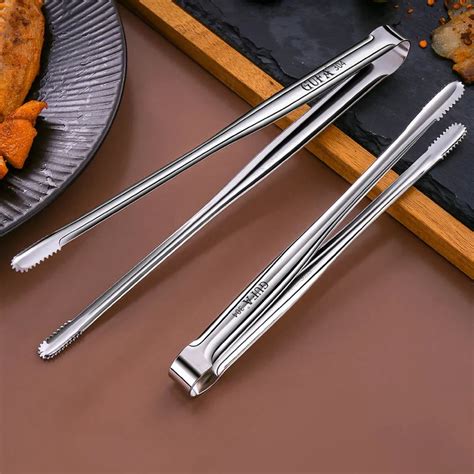 Extended Cook Party Buffet Clip Stainless Steel Barbecue Bread Tongs