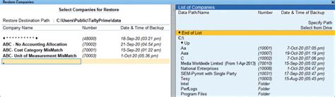 How To Take Backup And Restore Company Data In Tallyprime Server