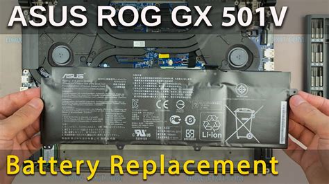 Asus Rog Zephyrus Gx501 Battery Replacement Youtube