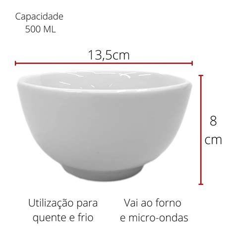 Cumbuca Ml Unidade Tigela Bowl Porcelana Branca Japonesa Sopa