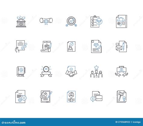 Conforming Line Icons Collection Compliance Agreement Uniformity Adherence Fulfillment