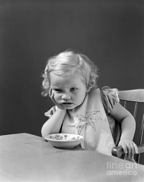 Girl With Empy Bowl C 1930 40s Photograph By H Armstrong Roberts Classicstock Fine Art America