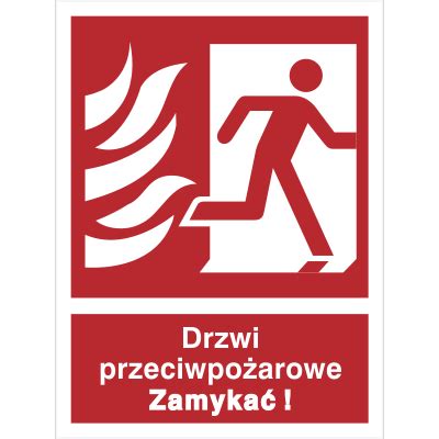 Znak Drzwi Po Arowe Zamyka W Prawo Sklep System Pl