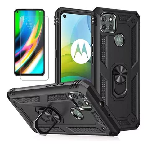 Mica Funda Rudo Con Anillo Para Moto G Power