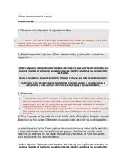 Cultura Internacional De Trabajo Docx Cultura Internacional De