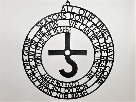 Blue Oyster Cult Don't Fear the Reaper Lyric Spiral and Symbol Wall Art ...