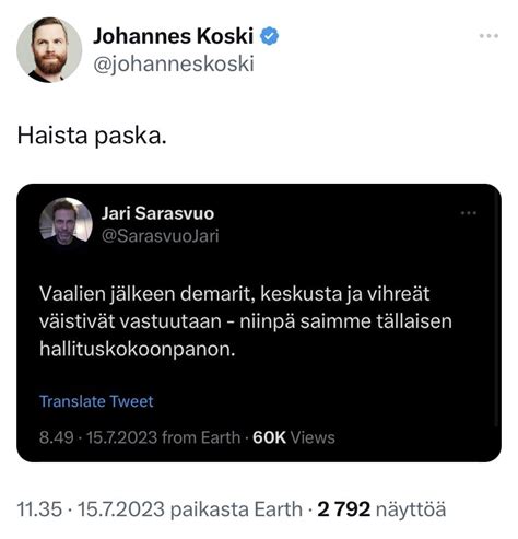 P Iv N Byrokraatti On Twitter Varokaa Johanneskoski N Sanan S Il