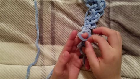 Easy Finger Knitting Tutorial Youtube