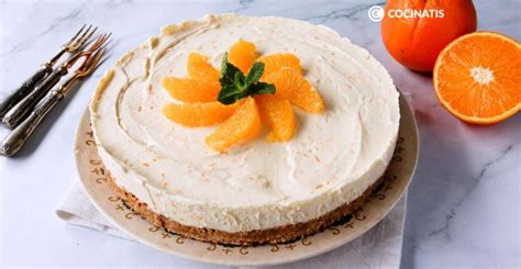 Tarta de naranja sin horno fácil y cremosa