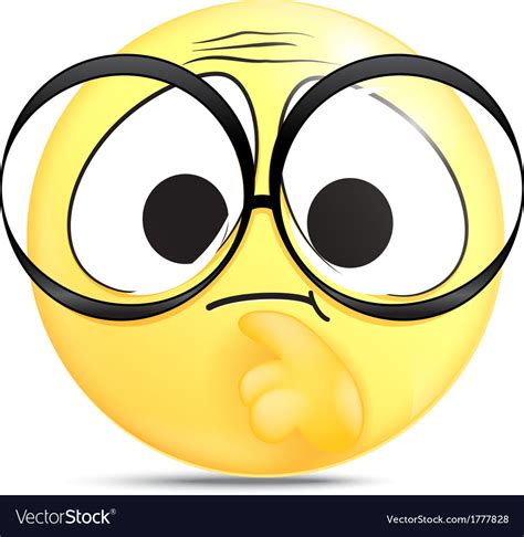 Thinking Emoticon Royalty Free Vector Image Vectorstock