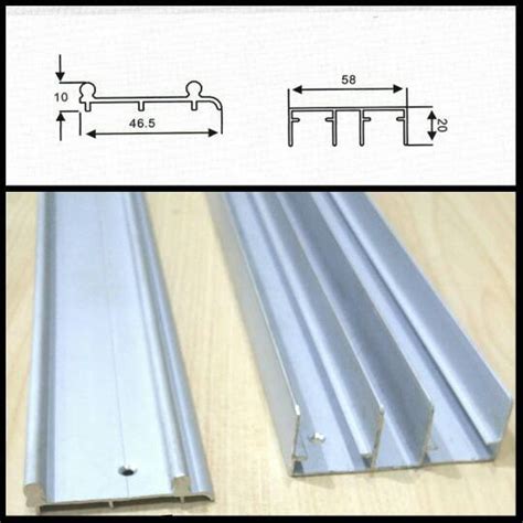 Jual Rel Lemari Sliding Geser Dua Pintu KT46 1 Set Terdiri Dari