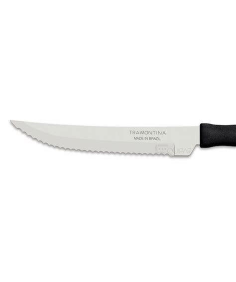 CUCHILLO PARA ASADO NEW KOLOR NEGRO TRAMONTINA 23160404 Equi Par