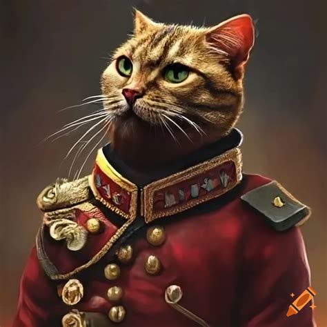 Red Army Cat General On Craiyon