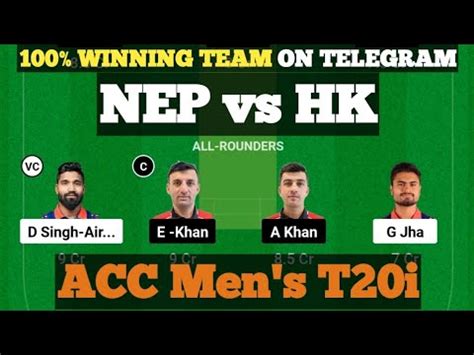 Nep Vs Hk Dream Prediction Today Match Nep Vs Hk Dream Team