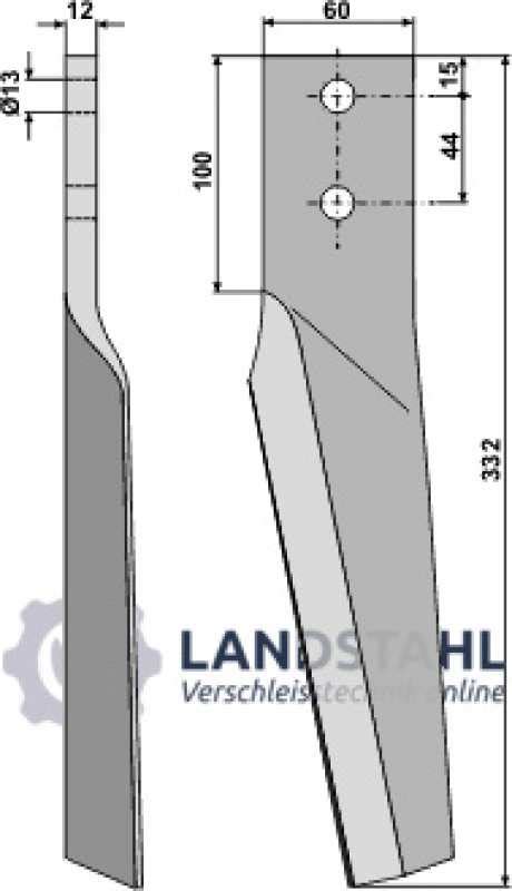 Landstahl Verschleisstechnik Kreiseleggenzinken Rechte Ausf Hrung