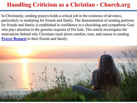 Handling Criticism As A Christian
