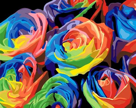 Colorful Roses Paint By Numbers Numeral Paint Kit