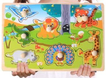 Puzzle Drewniane Układanka Safari Żyrafa Lew ikonka Sklep EMPIK