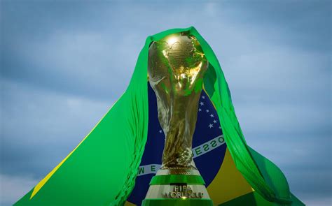 Brasil Copa Mundial De La Fifa Con Bandera Brasil Ganador De La Copa