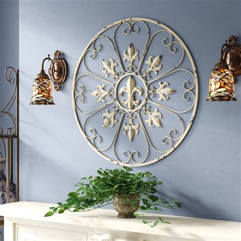 Fleur De Lis Living Gracie Fleur De Lis Circular Metal Wall Décor & Reviews | Wayfair