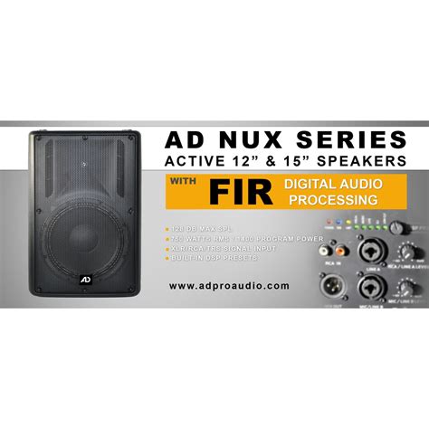 Ad Nux A Fir Active Powered Speaker Heavy Duty Monitor Foh P A