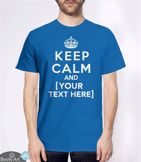 Custom Keep Calm Shirt Personalized Shirt Custom Text Etsy