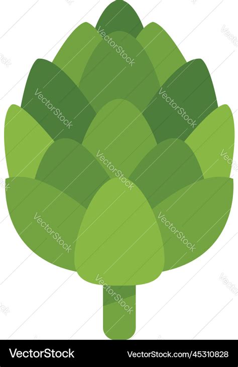 Diet Artichoke Icon Flat Food Plant Royalty Free Vector