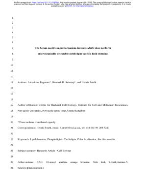 Fillable Online The Gram Positive Model Organism Bacillus Subtilis Does