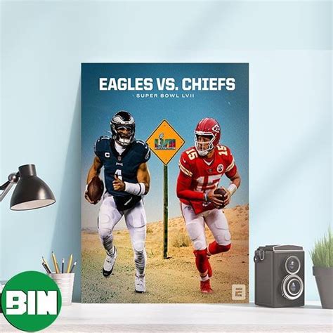 Philadelphia Eagles Vs Kansas City Chiefs Super Bowl Lvii Canvas Poster