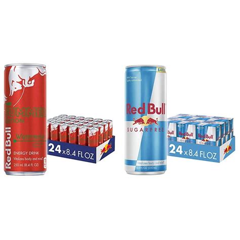 Red Bull Energy Drink Watermelon 84 Fl Oz 24count Summer Edition And Energy Drink Sugar Free