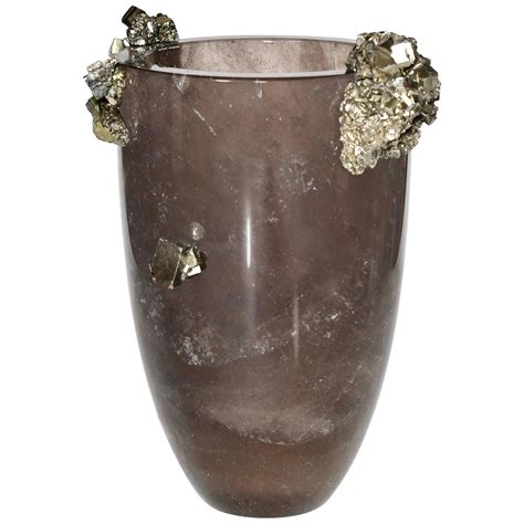 Group Of Two Fine Carved Rock Crystal Vases By Phoenix For Sale At 1stdibs