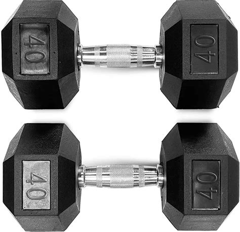 اطلب دامبل بوزن 40 كغ Rubber Coated Fixed Hex Dumbbell Harley Fitness الأصلي Jomla Ae