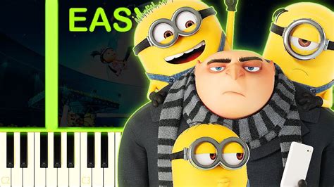 WHISTLE THEME DESPICABLE ME EASY Piano Tutorial YouTube