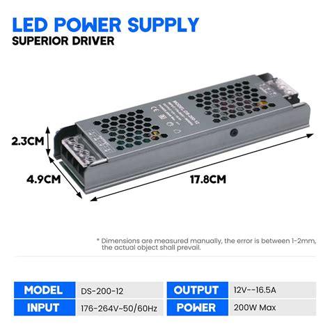 Super Thin 12v24v Power Supply Switch For Individually Programmable Led Lights Lights 60w To