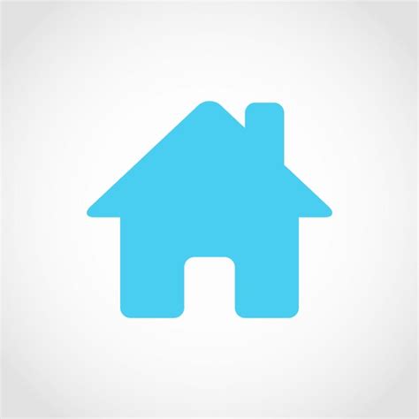 Home Button Symbol Blau