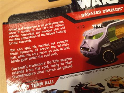 JULIAN S HOT WHEELS BLOG Garazeb Orrelios Star Wars Character Car