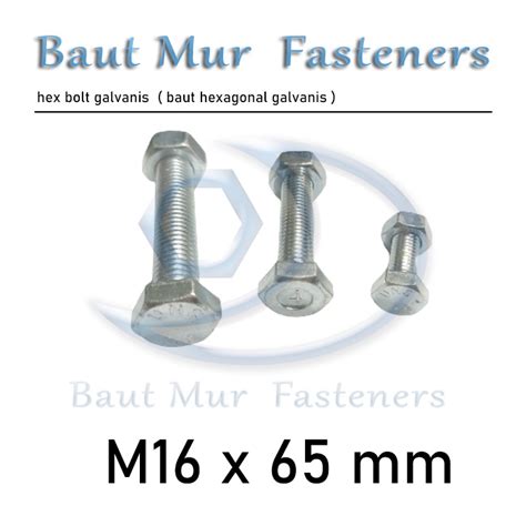 Jual Baut Mur M16 X 65 Bmp M16 X 65 Galvanis Bmp M16 X 65mm