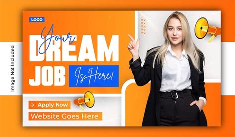 Premium Vector Creative Hiring Promotional Banner Design