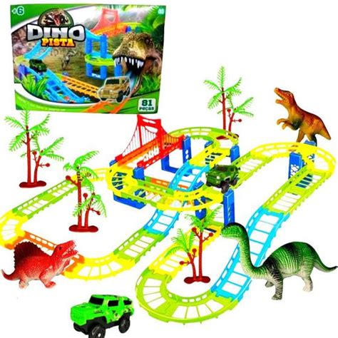 Brinquedo Infantil Dino Pista De Carrinhos Dinossauros Europio