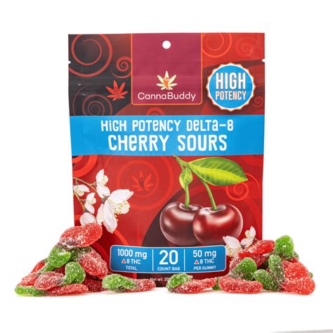 Shop Cannabuddy High Potency Delta Cherry Sours Mg Total Delta