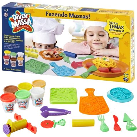 Brinquedo Infantil Massa Massinha De Modelar Diver Fazendo Massas